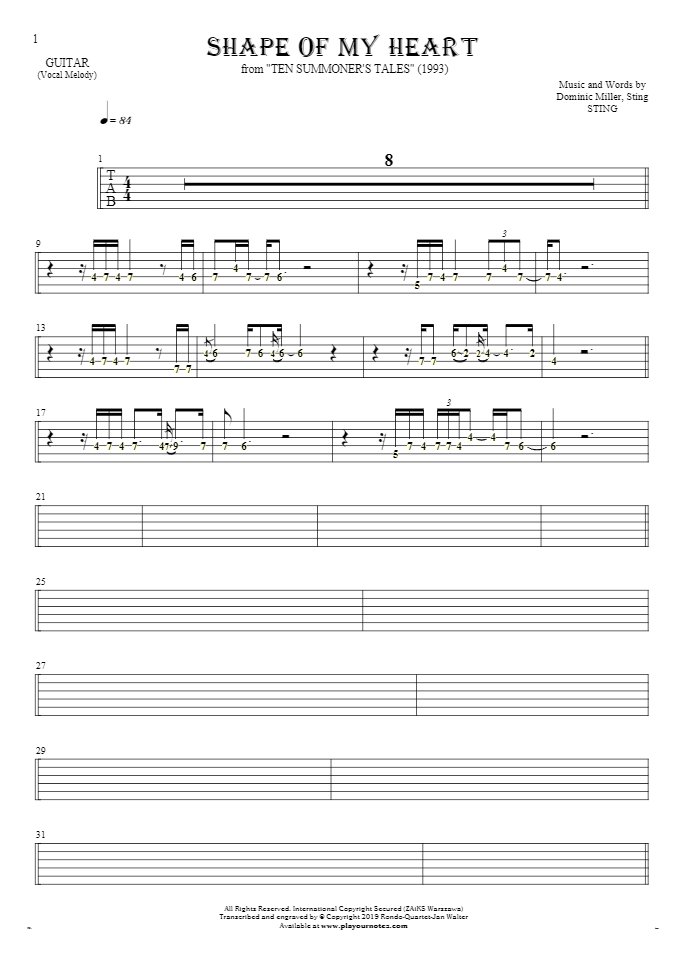 Piece Of My Heart Sheet Music | Janis Joplin | Guitar Tab