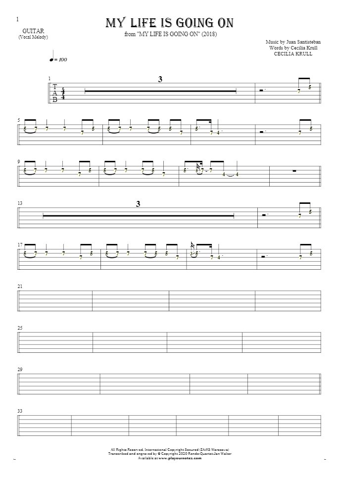 guitar chords for in my life