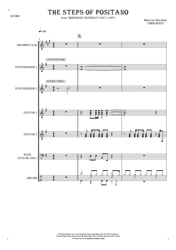 The Steps of Positano - Score