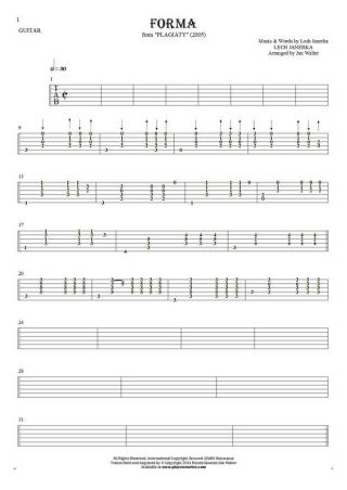 Forma - Tablature for guitar