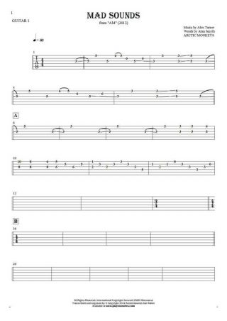 Mad Sounds - Tablature for guitar - guitar 1 part