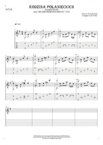 Rodzina Połanieckich - Notes and tablature for guitar solo (fingerstyle)
