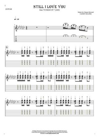 Still I Love You - Notes and tablature for guitar