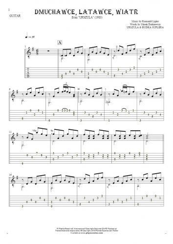 Slowly Walking - Notes and tablature for guitar