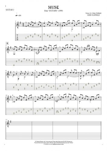 Muse - Noten und Tabulatur für Gitarre - Gitarrestimme 3