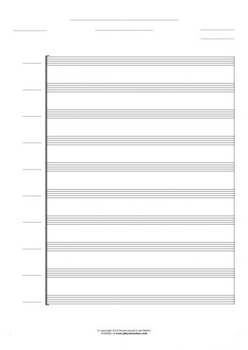 Free Blank Sheet Music - Score for 10 voices