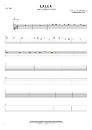 The Doll - Tablature for guitar - guitar 1 part