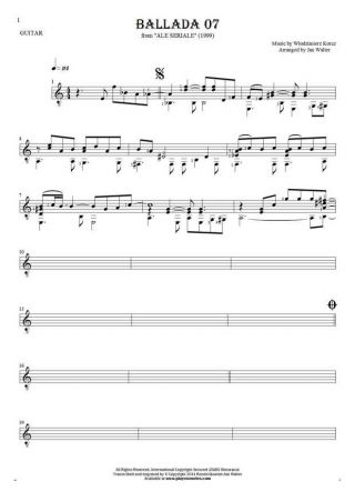 Ballada 07 - Noten für Gitarre solo (fingerstyle)