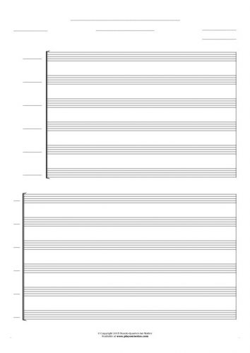 Free Blank Sheet Music - Score for 6 voices