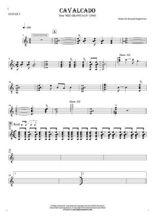 Cavalcado - Noten für Gitarre - Gitarrestimme 5