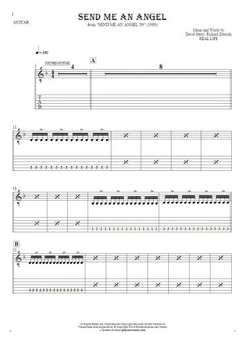 Send Me An Angel - Notes and tablature for guitar