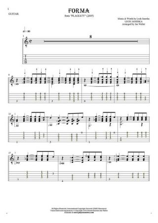 Forma - Noten und Tabulatur für Gitarre