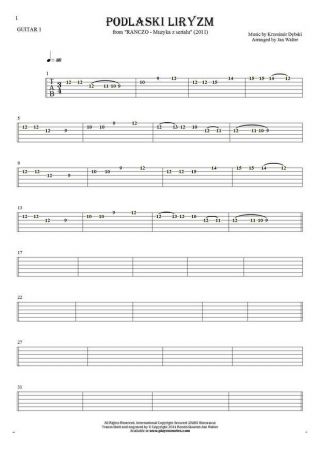 Podlaski liryzm (Ranczo) - Tablature for guitar - guitar 1 part