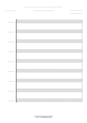 Free Blank Sheet Music - Score for 9 voices