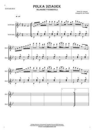 Polka Dziadek (Klarinettenmuckl) - Partitur