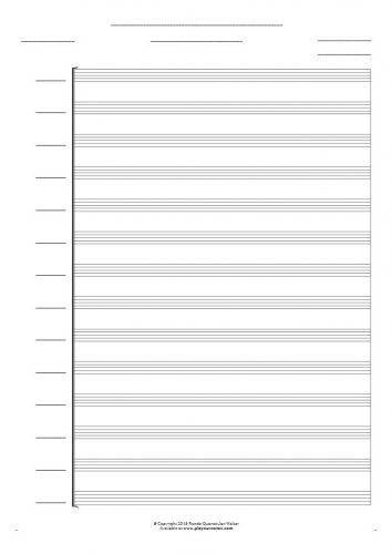 Free Blank Sheet Music - Score for 14 voices 