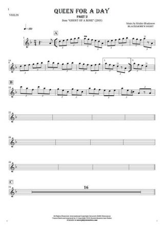 Queen For A Day (part 2) - Noten für Geige